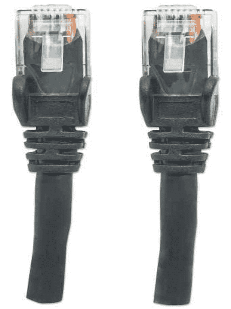 INTELLINET 342063 Cable de red, Cat6, UTP RJ45 Macho / RJ45 Macho, 2.0 m, Negro / Contactos con baño de oro para una mejor conexión / Cable con forro de PVC para darle flexibilidad y durabilidad