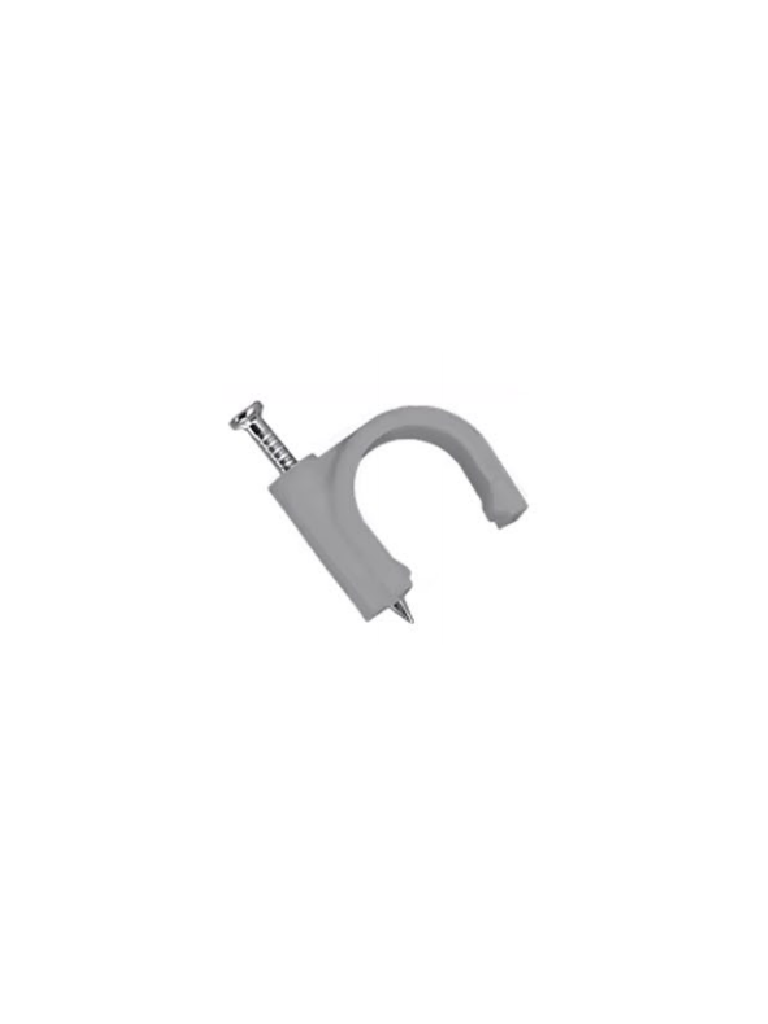 TCE LMG-NCC-7mm-Gy - Grapa de pared / Diámetro interno 7 mm / Altua 8.7 mm / Color gris / Bolsa de 50 piezas