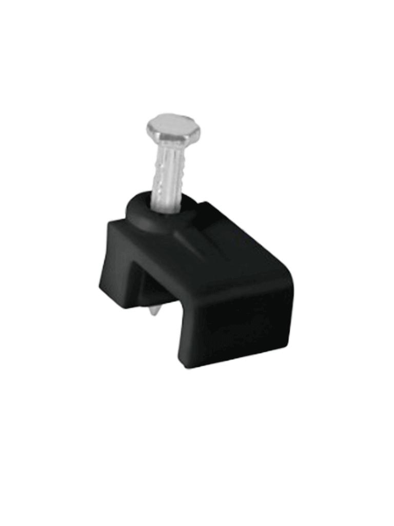 TCE LMG-NCC-5mm-BKQ50 - Grapa cuadrada de pared / medida interna 5 mm / Altua 6 mm / Color negro / Bolsa de 50 piezas