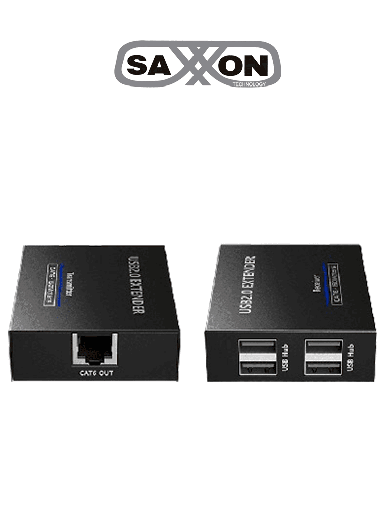 [SXN0570016] SAXXON LKV100USB - Extensor USB/ 1 Puerto USB de Entrada/ Permite Extender hasta 4 puertos USB de Salida/ Hasta 150m con cable CAT6Com patible con Windows & MAC & Linux