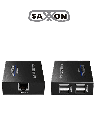 SAXXON LKV100USB - Extensor USB/ 1 Puerto USB de Entrada/ Permite Extender hasta 4 puertos USB de Salida/ Hasta 150m con cable CAT6Com patible con Windows & MAC & Linux