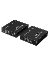 SAXXON LKV565KVM-P - Kit extensor HDMI de 2 Puertos/ Hasta 70 metros Con Cable CAT6/ 6A/ 7/ Resolucion 4K @ 60Hz/ PoC/ Transmisor IR/ Plug and play/ Soporta HDR/ Cero Latencia/ Solo se energiza el transmisor