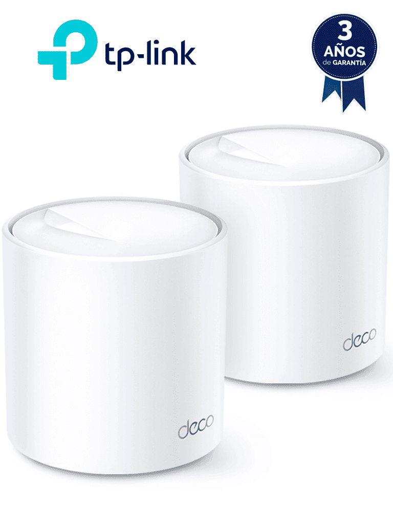 TP-LINK DECO X20 (2-Pack) - Sistema Wi-Fi 6 Mesh AX1800 , velocidad de hasta 1,800 Mbps, 1,201 Mbps en 5 GHz y 574 Mbps en 2.4 GHz , OFDMA y MU-MIMO , Red unificada , TP-Link HomeCare.