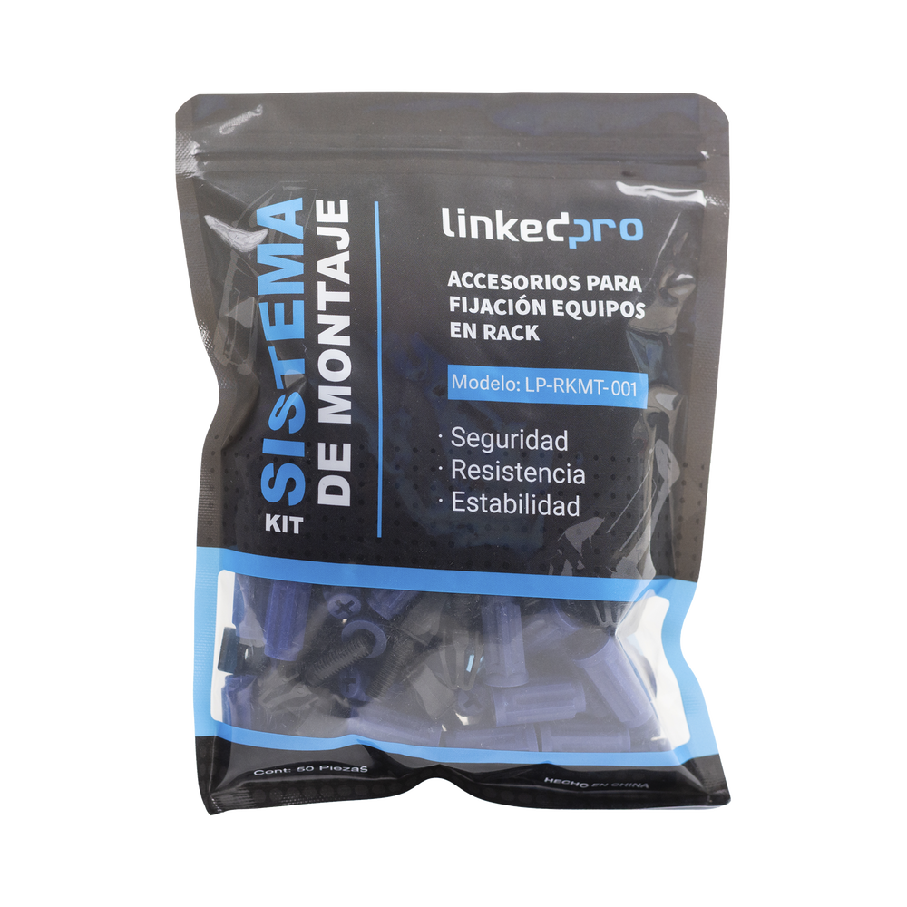 Kit de Montaje Rápido para Equipos en Rack / No más Tuercas Enjauladas / Soporta hasta 50 kg (50 Piezas)