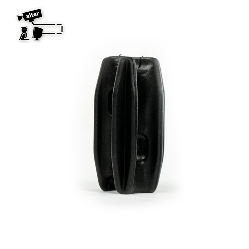 ALTER-AISLADOR DE ESQUINA PARA POSTE DE 1/2 O 3/4PULGADA COLOR NEGRO PARA CERCAS ELECTRIFICADAS. ALT-AIS3 VENTA POR PIEZA