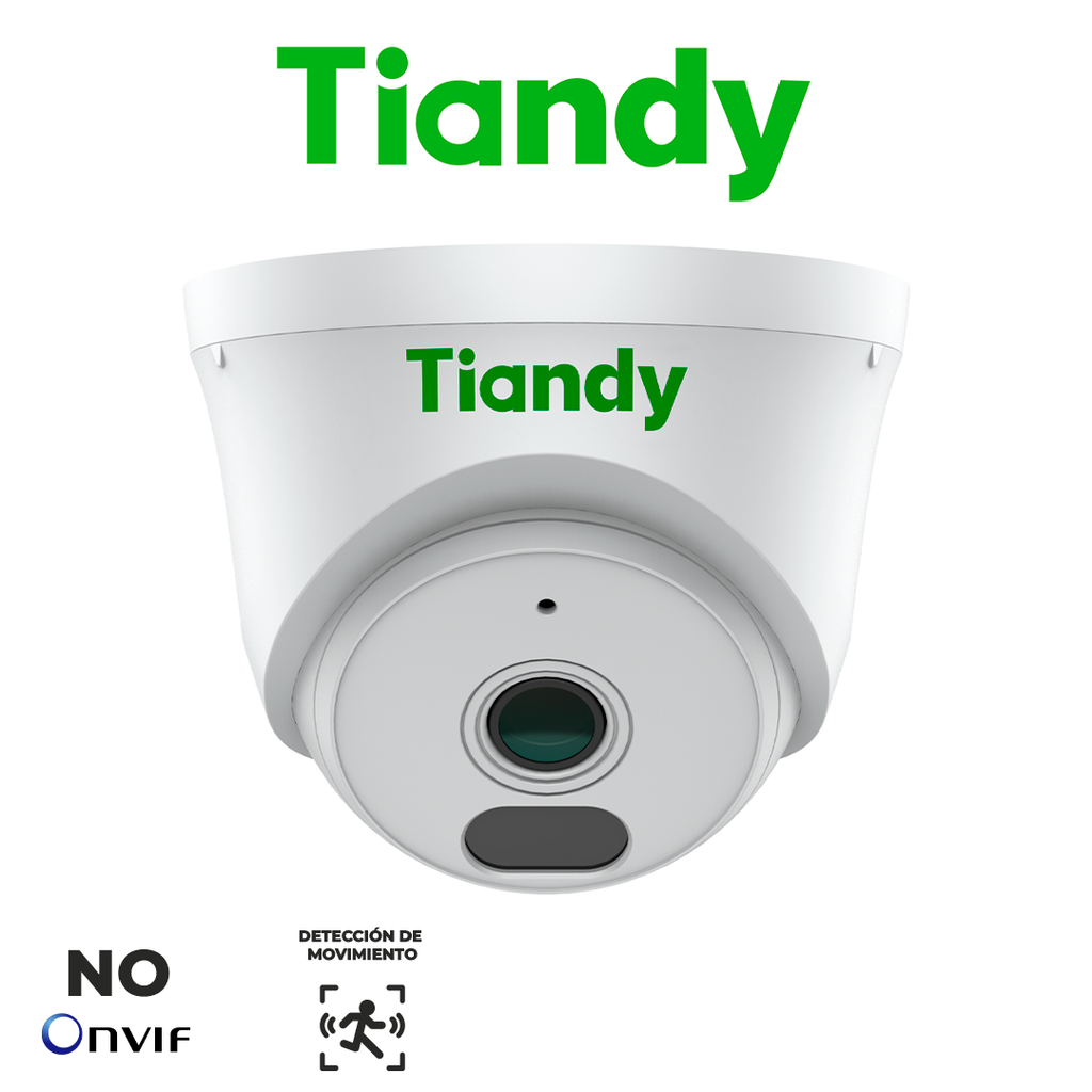 TIANDY TC-C320N SPEC:AK/I3/E/Y/2.8MM/V2.0 - AK 2MP CAMARA TORRE LENTE FIJO NO ONVIF - 2.8MM - IR 30M - CARCASA POLICARBONATO - MICROFONO - POE - IP66