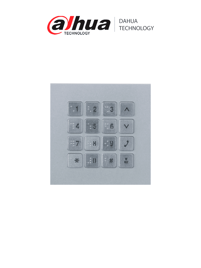 [DHT2220007] DAHUA VTO4202FMK- MODULO CON TECLADO NUMERICO ANTIVANDALICO/ CONEXION RS485/ COMPATIBLE CON VTO4202FP