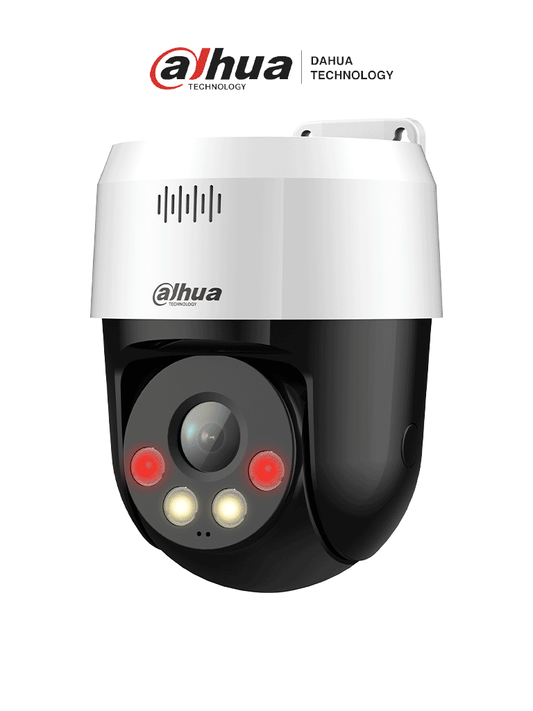 [DHT0060112] DAHUA DH-SD2A500NB-GNY-A-PV-0400 Cámara IP PT de 5MP / Full Color/ Disuasión activa/ Iluminador dual inteligente/ 30m de IR y luz visible/ audio bidireccional/ detección de humanos/ ranura MicroSD/ IP66 y PoE.