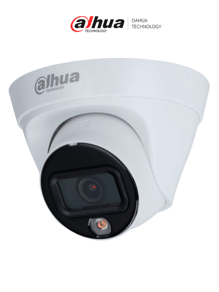 [DHT0030192] DAHUA DH-IPC-HDW1439T1-LED-S6 - Cámara IP Domo de 4 Megapíxeles/ Full Color/ H.265+/ Lente de 2.8mm/ 95 Grados de Apertura/ Detección de movimiento/15 Metros de Iluminación con Luz Visible/ Inversión de imagen/WDR de 120 dB/