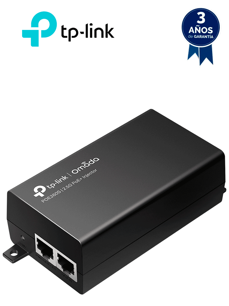 TP-LINK TL-POE260S - Inyector POE 2.5GbE ,  IEEE802.3af/at, suministra hasta 30 W.