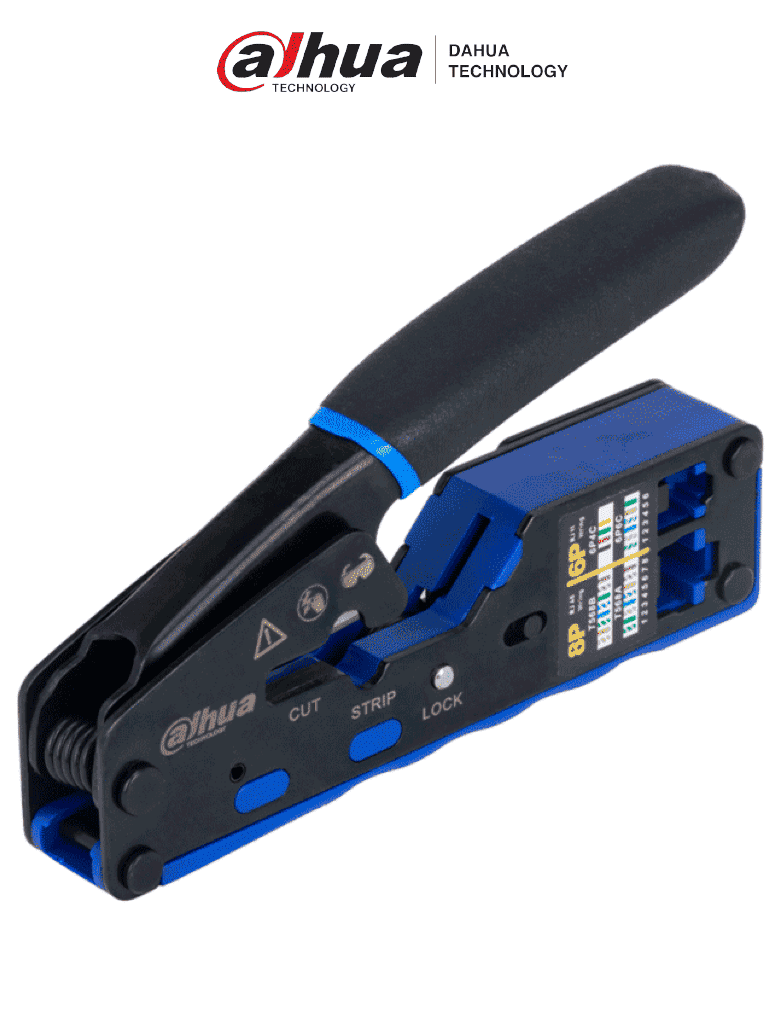 [DHT1600002] DAHUA DH-PFM914 - Herramienta de Terminado y Corte de Plugs RJ45 y RJ11 Pass Trough/ Multifunciones Cortador y Pelador de Cable Fabricada en Acero A3, Mango Ergonomico PP y TPR/