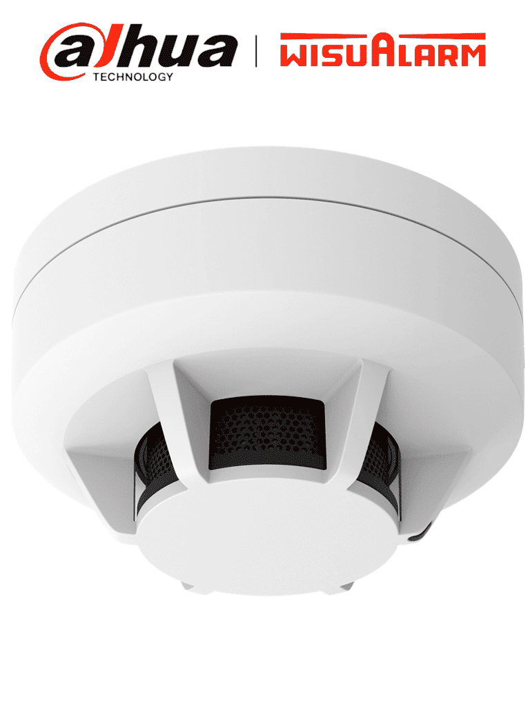 DAHUA WISUALARM DHI-HY-1301 - Detector de Humo Fotoeléctrico Direccionable Dual de 2 Hilos Cumple con Norma Europea EN54-7, Cámara con Detección Dual, Ultra Bajo consumo de Energía,