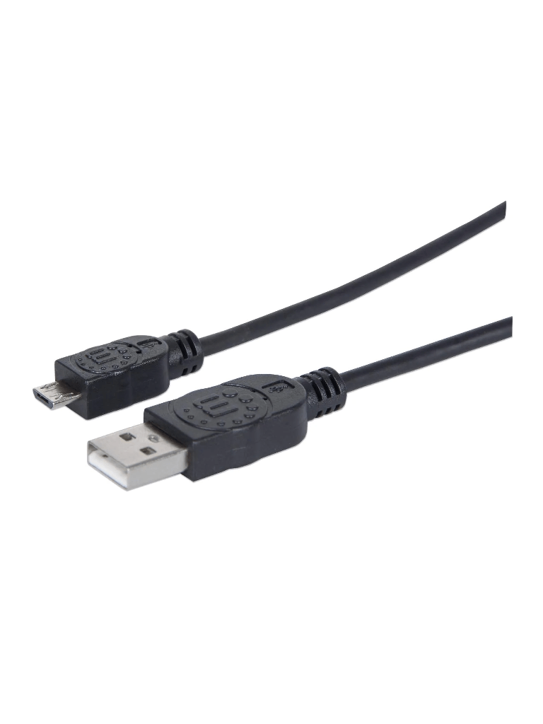 [MAN3280019] MANHATTAN 307161 Cable para Dispositivos USB Micro-B de Alta Velocidad USB 2.0, A macho/ Micro-B macho, 480 Mbps, 1 m, Negro