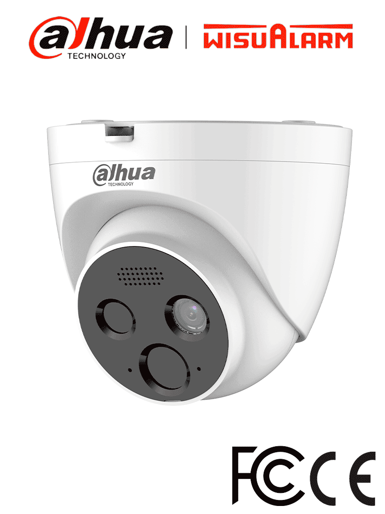 [DHT0040149] DAHUA WISUALARM HY-FT431LDP-Cámara IP Termica para Detección de Fuego 4MP/ Detector VOx alta sensibilidad/ Detección Incendio, Alarma de Punto Frio y Caliente/ E&S de Alarma/ Micrófono, Bocina de 70dB/ IP66