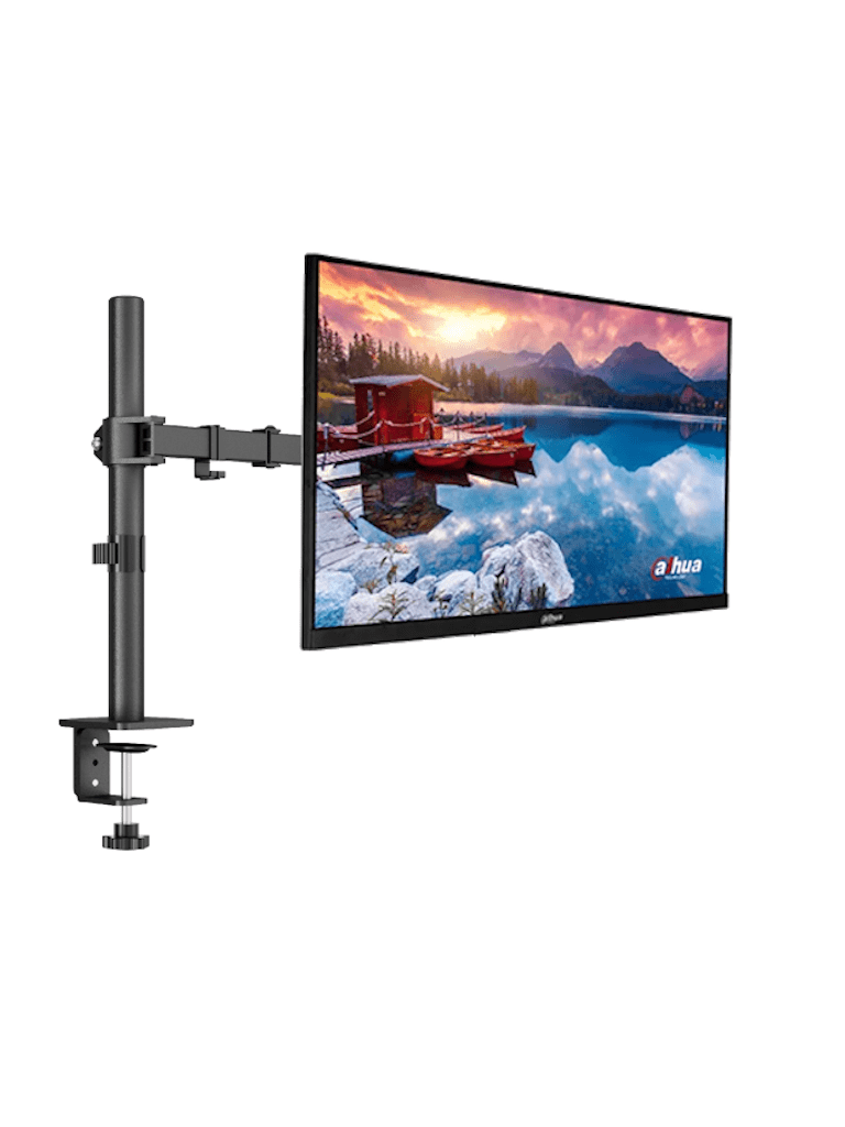 TCE LMG12NBDLM22 - Paquete de Soporte de Escritorio Articulado con Monitor  27 pulgadas Dahua Ultradelgado , VESA 75x75mm, Ajuste de Inclinación y Rotación