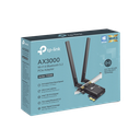 Adaptador PCIe inalámbrico doble banda AX3000 Mbps / Seguridad Inalámbrica WPA3 /Antena de alta ganancia / Tecnología MU-MUMO 2X2 / Soporte de perfil bajo y Altura completa / Bluetooth 5.2