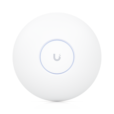 Access Point UniFi U7 Pro Max con 8 streams espaciales, para techo, tribanda (2.4/5/6GHz) / radio dedicado a escaneo espectral, puerto 2.5 GbE / +500 clientes / POE+ No incluido/ Para alta densidad para escenarios exigentes 