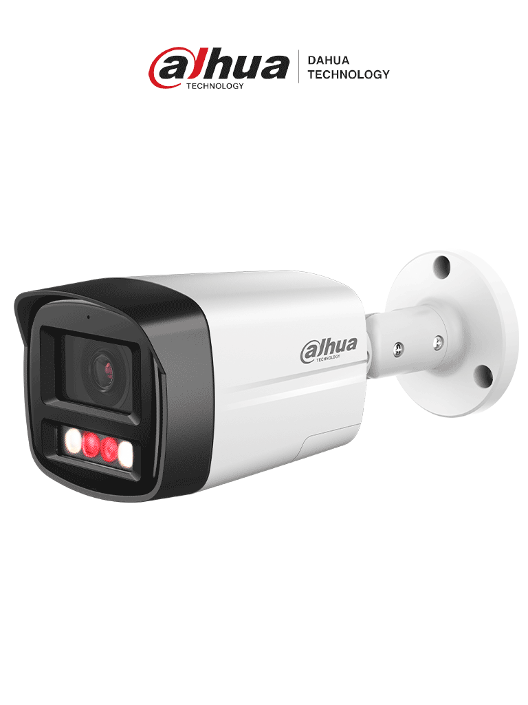 [DHT0030188] DAHUA IPC-HFW2249TL-S-PV - Cámara Bullet IP de 2MP ofrece Iluminación Dual Inteligente, disuasión activa y SMD Plus. Con protección perimetral, micrófono, bocina integrados y resistencia IP67, es ideal para seguridad profesional.