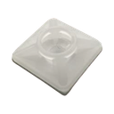  Base Autoadherible para Cinchos Práctica y Eficiente para la Organización y Fijación de Cables, Fabricada en Nylon Resistente y de Color Natural con una Medida de 19x19 mm, Paquete con 100 Piezas (4210-00001)