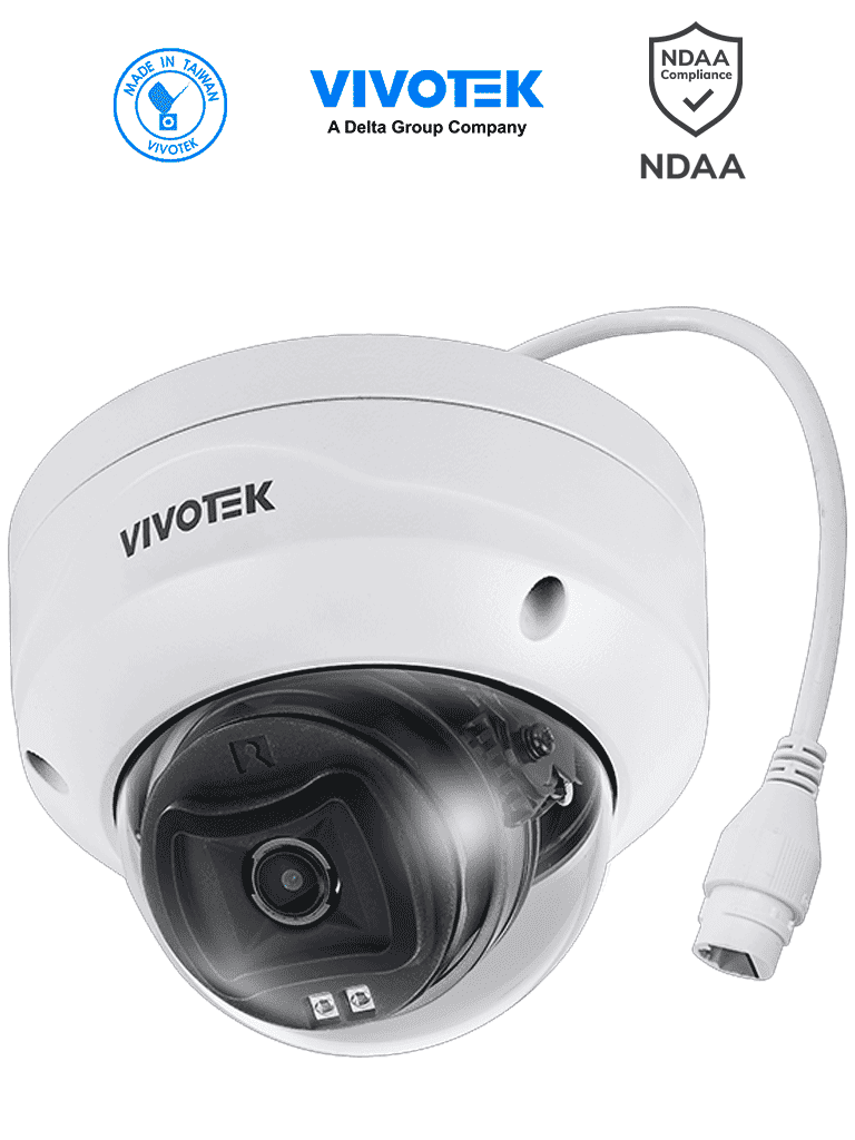 [VIV0040035] VIVOTEK FD833-HV(1Y) - Camara IP Domo Vortex Premium Series, 5 Megapixeles, Smart IR 30mts , WDR Pro, Lente Fijo 2.8 mm , Advance AI, Deep Search, Protección IP66, IK10, NDAA, Almacenamiento interno 256GB