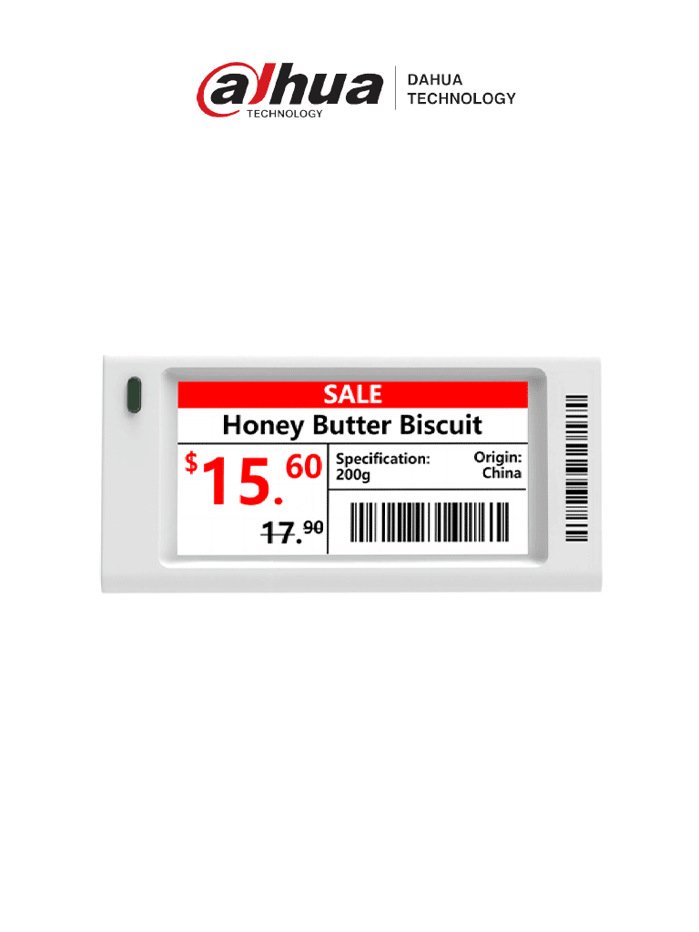 [DHT1110024] DAHUA DHIESLE021AN -Etiqueta Electrónica Inteligente ESL 2.1” para Retail | Colores: Negro, Blanco y Rojo