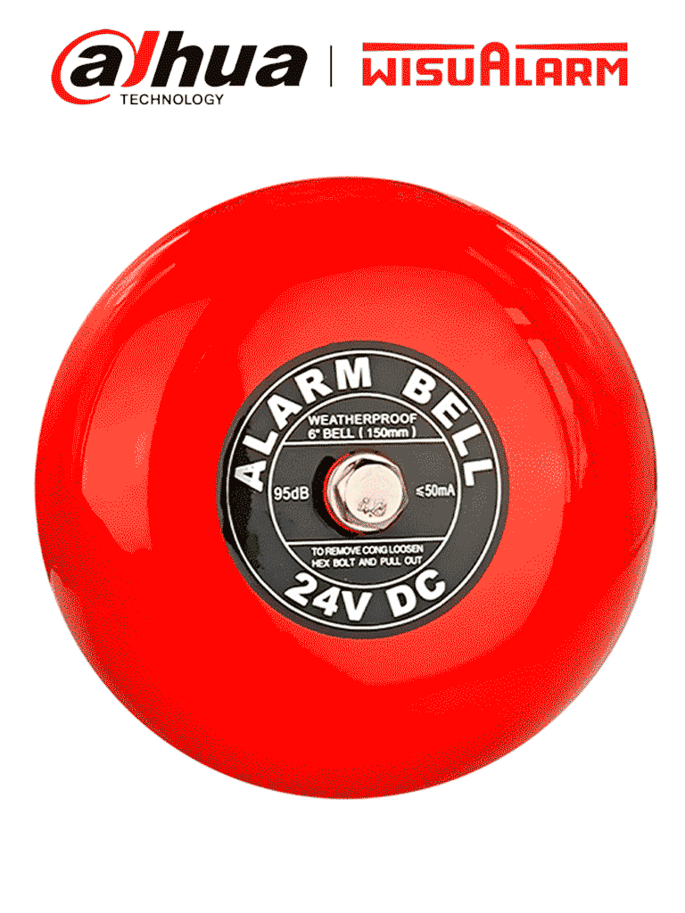 DAHUA WISUALARM DHI-HY-C152 - Campana de Alarma de incendio ofrece una instalación fácil, fabricada en aluminio resistente, emitiendo un sonido potente y claro para una respuesta rápida en situaciones de emergencia, #LoNuevo #Wisualarm