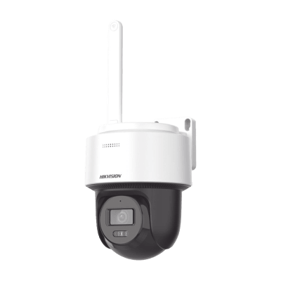 Domo PT IP 4 Megapixel / Lente 4 mm  / Dual Light (30 mts IR + 30 mts Luz Blanca) / ACUSENSE / Autoseguimiento en Humanos / PoE / IP66 / Micrófono y Bocina Integrado (Audio de Dos Vías) / Micro SD / Incluye Montaje de Pared o Techo