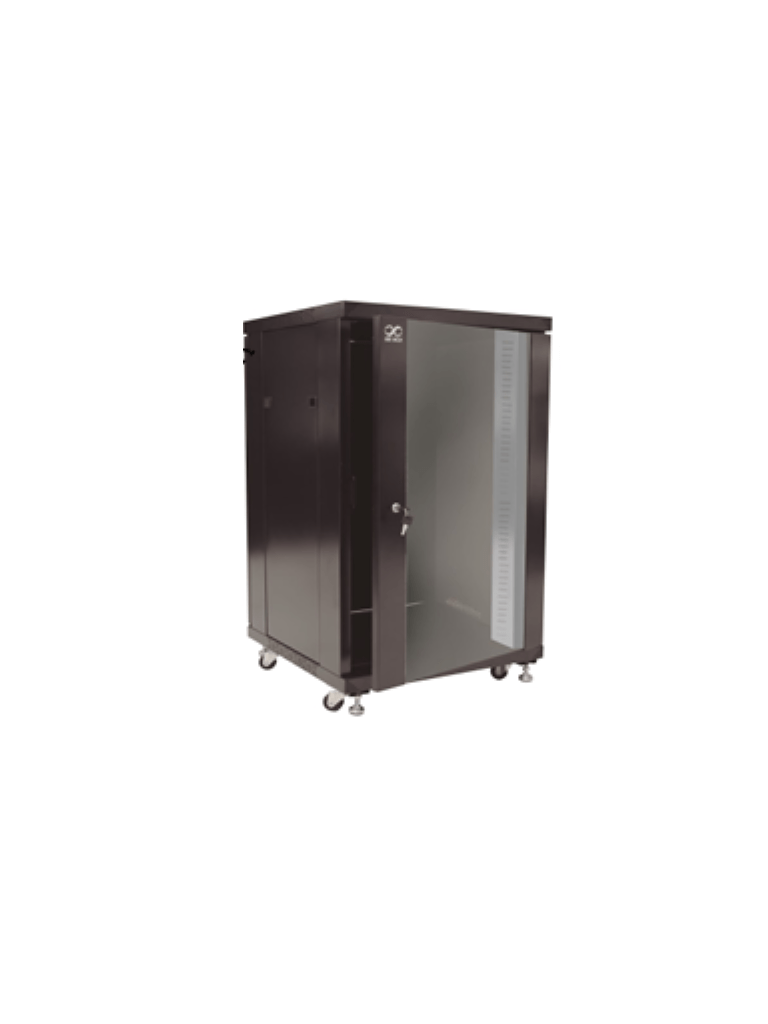 [SBT1580019] SBE TECH SBE-GNL24URPPC - Gabinete de 24 UR / Color negro / Puerta de Cristal templado / Ancho 60cm / Profundo 100cm / Altura 118cm