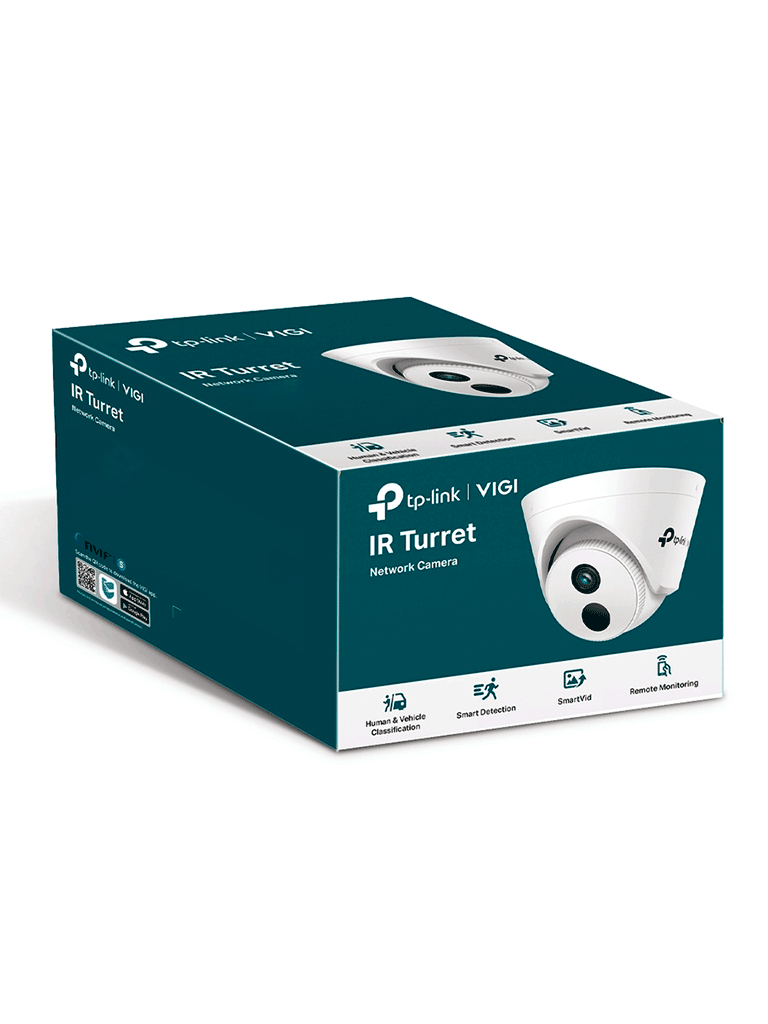 VIGI C440I(2.8mm) - Cámara IP tipo torreta IR de 4 MP,  PoE/12V CC, lente fija de 2,8 mm CARACTERÍSTICA: Detección inteligente (Clasificación de personas y vehículos)