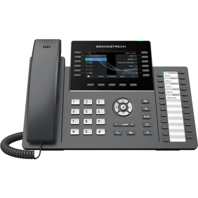 TELÉFONO IP PROFESIONAL DE 12 LÍNEAS / 24 TECLAS DE EXTENSIÓN PROGRAMABLES / WI-FI 6 / POE INTEGRADO / PANTALLA LCD 4.3 PULGADAS / SEGURIDAD DE NIVEL EMPRESARIAL / BLUETOOTH INTEGRADO / COMPATIBLE CON GDMS / AUDIO HD CON NOISE-SHIELD