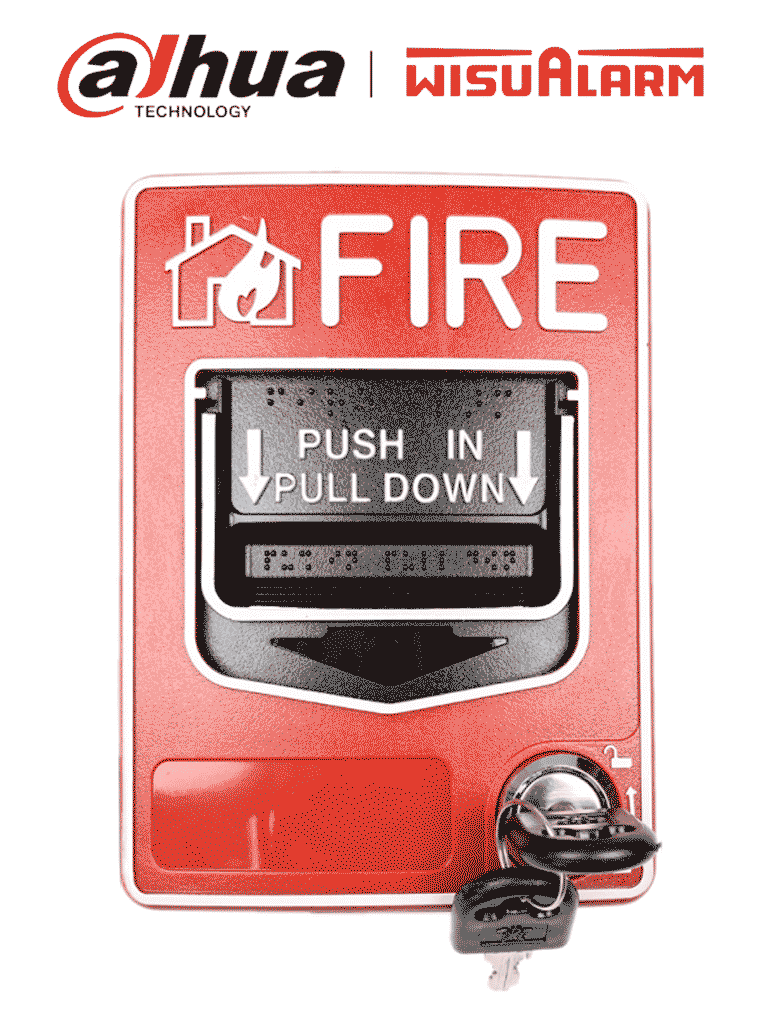 DAHUA WISUALARM DHI-HY-C124 - Estación manual con doble acción convencional, 2 Hilos, Certificado CE, 9-28V CD, Fácil instalación #LoNuevo #Wisualarm