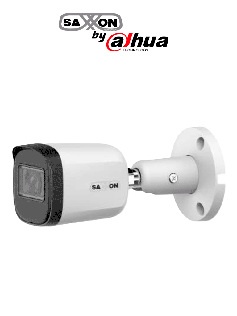SAXXON SUA-HAC-B20M-0280B- Cámara Tipo Bala de 2 Megapíxeles & 1080P/ Lente de 2.8 mm Con Apertura de Hasta 100°/ Iluminación IR Inteligente de Hasta 30m/ Para Exterior IP67/ Cámara Metálica/ Funcionamiento en Modos CVI & AHD & TVI