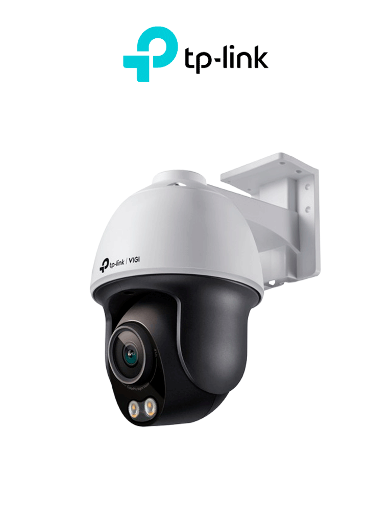 TP-LINK VIGI C540S(4mm) - Cámara PT IP resolución 4 MP y visión ColorPro en baja luz, giro 360° y auto‑seguimiento. Ideal para exteriores IP66, con detección inteligente, audio bidireccional, defensa activa y compresión H.265+.