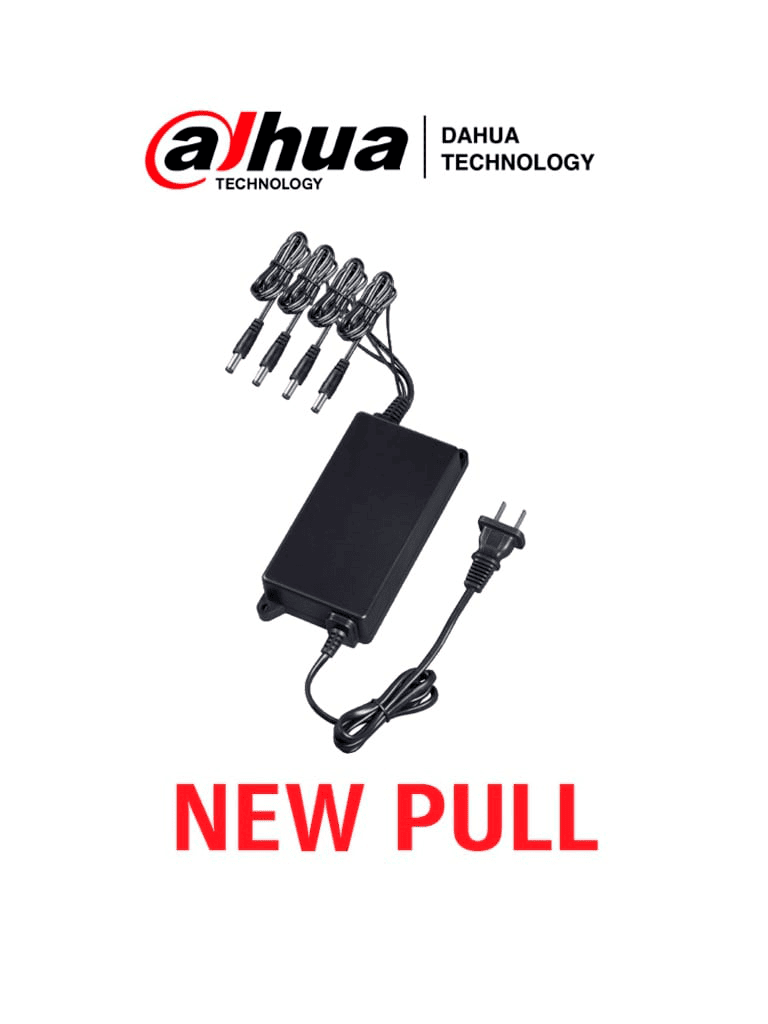 [DHT2290017] DAHUA FUENTE FUENTEKIT2NEWPULL - Fuente de Poder de poder de 2 Ampers con Distribuidor de 4 Canales/ 4 Cables con conector de Energía
