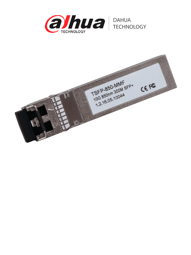 [DHT4160002] DAHUA TSFP-850-MMF Módulo de Fibra Óptica Doble fibra multimodo/ Puerto LC / 850 nm de envío y 850 nm de recepción/ Distancia de transmisión hasta 300 m