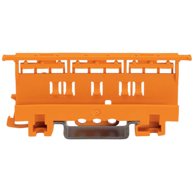 [239676] Adaptador de Fijación / Serie 221 / 6 mm² / Montaje sobre Carril DIN 35 / Material Poliamida PA 66 V0 / Color Naranja