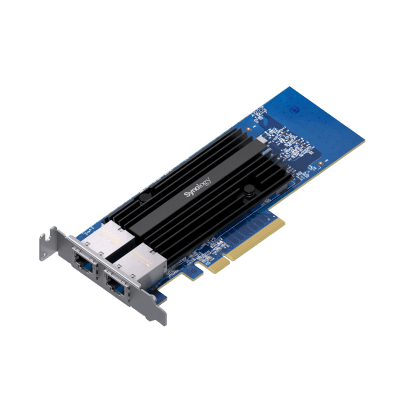 Adaptador de Red Synology E10G30-T2 | Doble Puerto 10 GbE | PCIe 3.0 x8 | Compatible con Synology | Link Aggregation | Garantía de 5 Años.