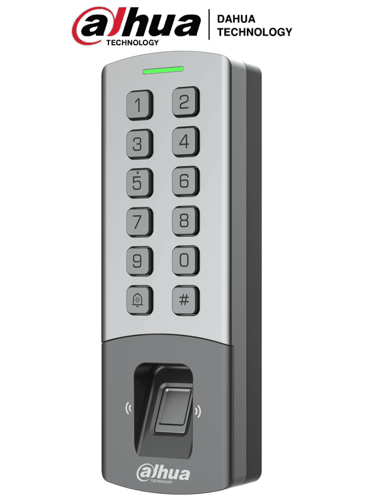 DAHUA DHI-ASI1212M-DW Control de Acceso Standalone antibandalico / Teclado mecánico / IP65 & IK08 / 10,000 usuarios / 3,000 huellas / 10,000 tarjetas ID / 1,000 Contraseñas / 100,000 Registros de evento 