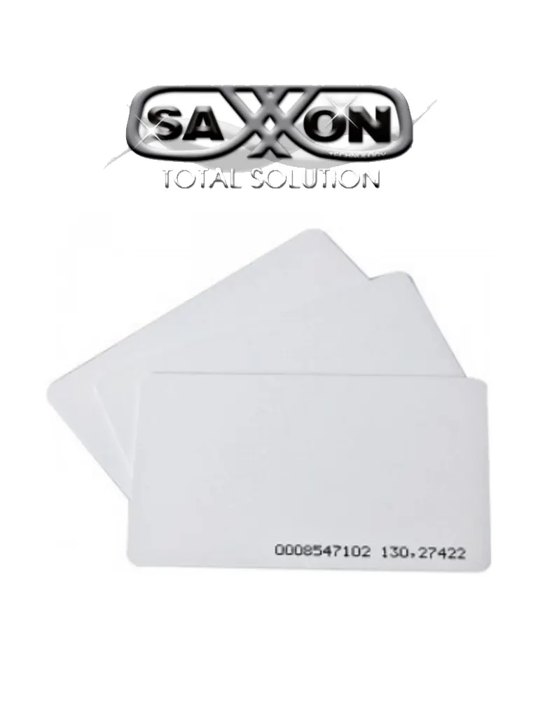 [SXN0760005] SAXXON SAXM02UF - Tarjeta de Proximidad ID Frecuencia 125 Khz 0.88mm, Folio Impreso para Control de Acceso