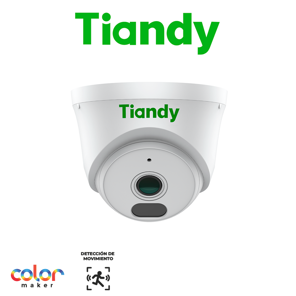 [TND030003] TIANDY TC-C320N 2MP AK COLORMAKER CAMARA TORRE LENTE FIJO - 2.8MM - IR 30M - CARCASA POLICARBONATO - MICROFONO - POE INTERIOR