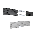 Accesorio_ Riel de Aluminio con Longitud 1750 mm | Ancho 120 mm|  Espesor 9 mm | Incluye Tapas y Tornillos | Compatible con estructura para Videowall | Diseño Modular