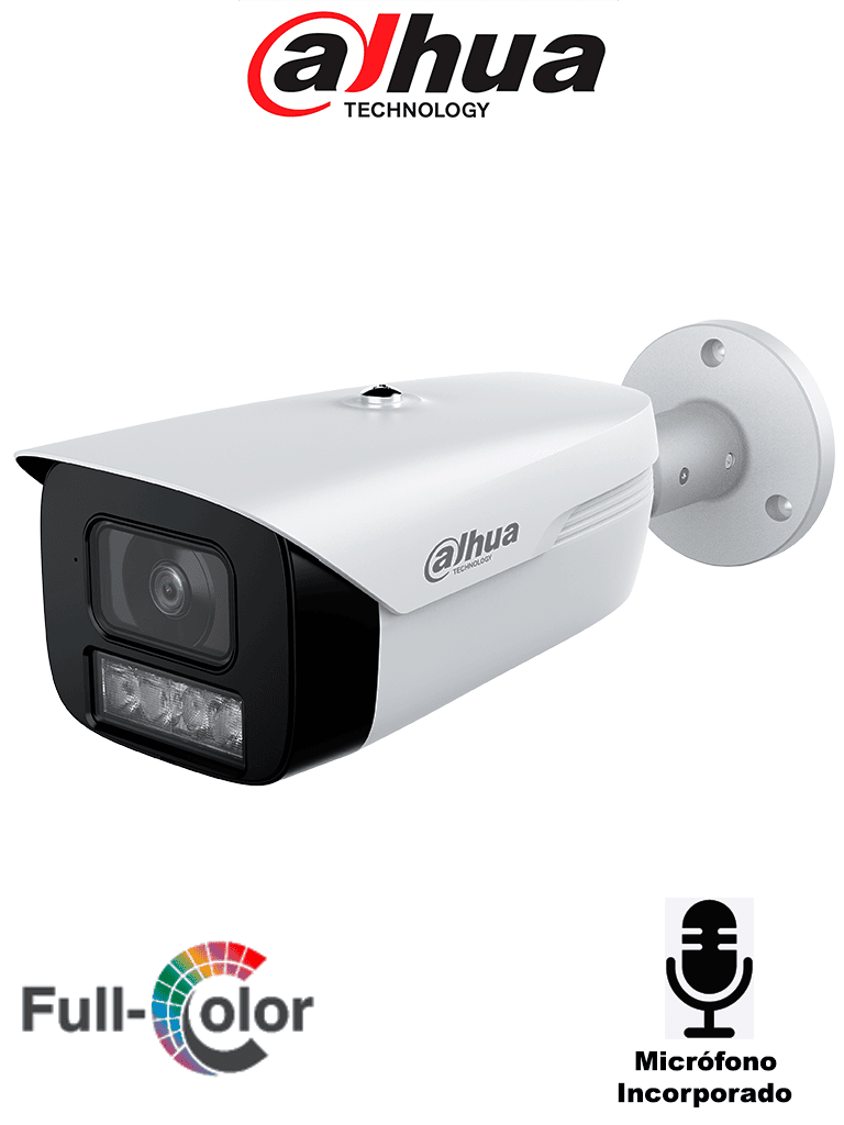 [DHT0290125] DAHUA DH-HAC-HFW1509MHN-A-LED-0360B-S3 - Cámara Bullet Full Color 5 MP/ Lente de 3.6 mm y Micrófono Integrado/ Visión Nocturna Hasta 50 mts/ WDR Real de 120 dB/Imagen a Color 24 Horas/ IP67/ Tecnología Starlight