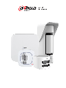 DAHUA KIT HUB 2.0 - Paquete de sistema de alarma inalámbrica, Incluye: panel de alarma HUB2, sirena inalámbrica con audio bidireccional, PIR para exterior y su módulo de cámara HD