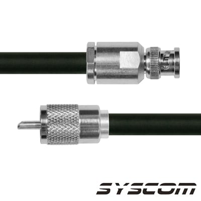 [29170] Cable Coaxial RG-214/U de 110 cm (43.31 pulgadas), con Conectores BNC Macho a UHF Macho (PL-259).