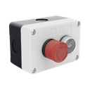 Botonera Doble Para Barreras Vehiculares, Operadores Corredizos y Abatibles / Botón de Stop Enclavado