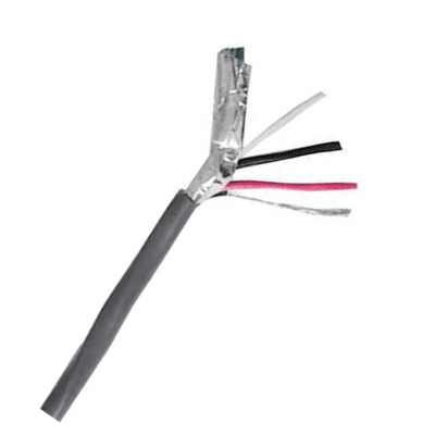[235390] Cable Multiconductor CMR Shielded 3C/18 AWG / Blindaje Cinta Maylar Aluminizada + Dren / Cubierta PVC Riser Antiflama / 300V / 105°C / UL 444 y UL 1666 / Para Control de Acceso y Comunicaciones