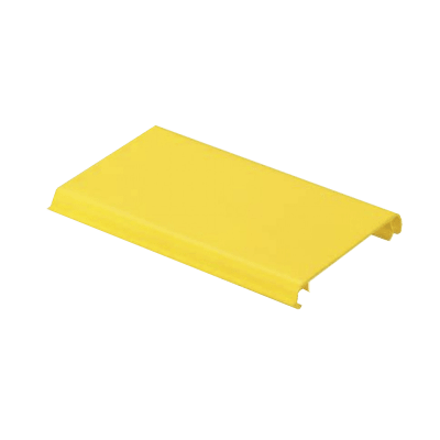 [239984] Tapa Con Bisagra a Presión Para Canaleta FiberRunner™ FR4X4YL10, de PVC Rígido, Color Amarillo, 3 m de Largo