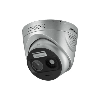 [241103] (HikFire) Cámara IP Turret de Detección Térmica de Incendios / Detección de Llamas y Temperaturas Anormales / 4 Megapíxel (Lente Óptico) + 1 Megapíxel (Lente Térmico) / Compatible con Hik-Connect
