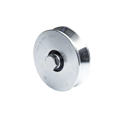 [218283]  Rueda de 10 cm SIN Soporte Para Puertas Corredizas de Hasta 425 Kg / Canal Tipo "V"