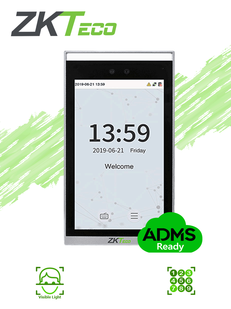 [ZTA0930003] ZKTECO - Kit de torniquete TS1000D con control de acceso FaceDepot7BL